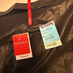 SPANX Shiny Black Faux Leather Leggings